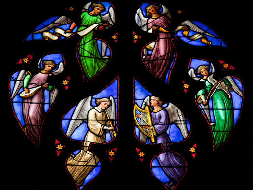 Angel Choir Stained Glass At Rocking Gods House