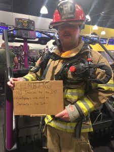 Will Craft firefighter honoring 9/11 heroes